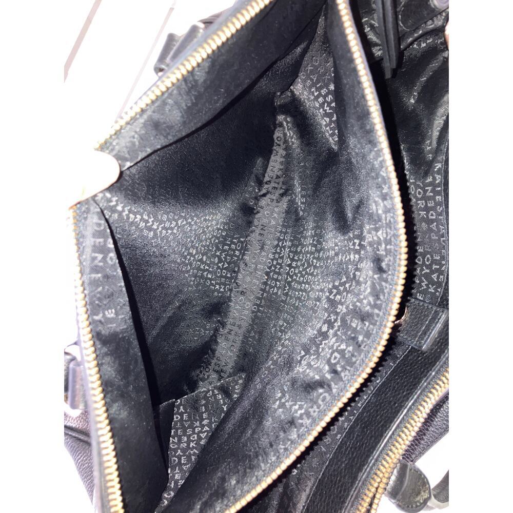 KATE SPADE LARGE BLACK PEBLED LEATHER WOMENS SHOULDER BAG - Picture 13 of 16